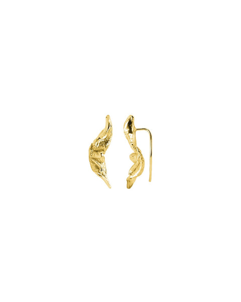 sprout gold earrings