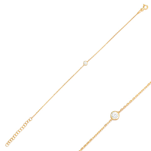 Choosy | Simplicity Silver Gold Plated Bracelet