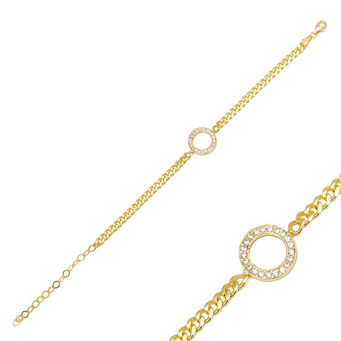 Choosy | Silver Gold-Plated Bracelet "Golden O"