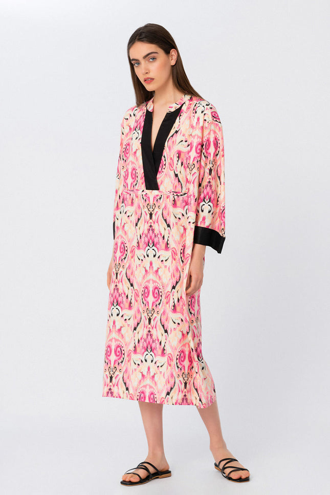 Elizabeth LaGre | Bahar - Sukienka Kaftan z nadrukiem