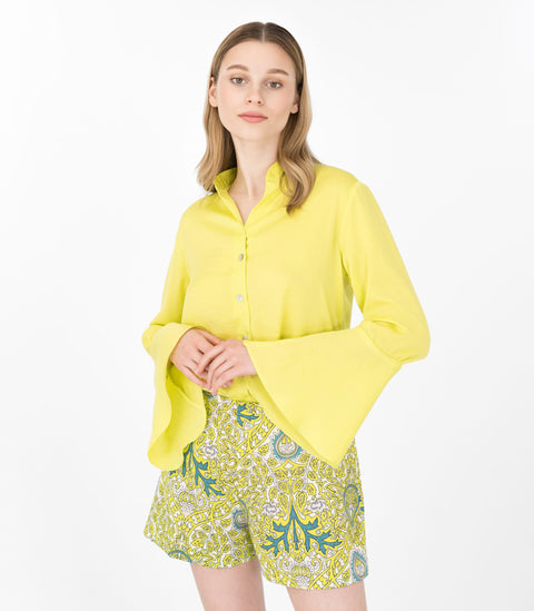 Elizabeth LaGre | Lime Flared Sleeve Shirt