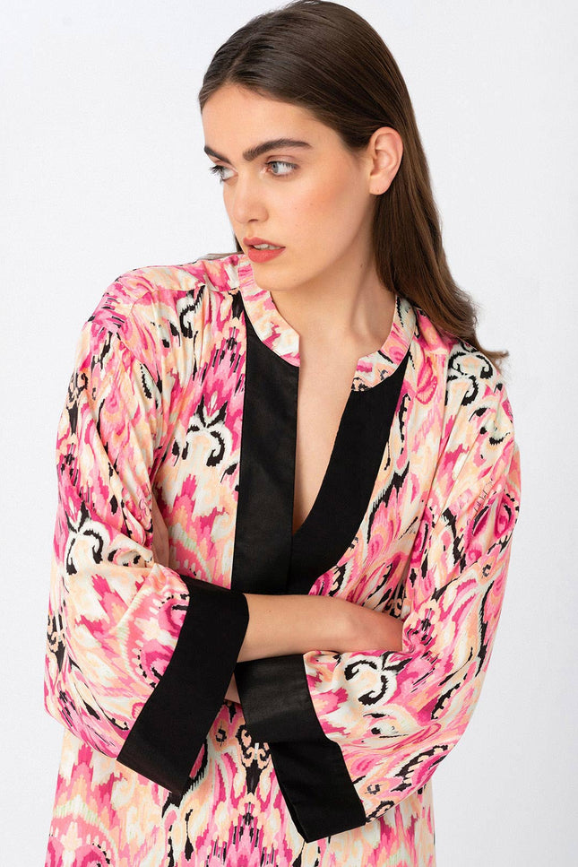 Elizabeth LaGre | Bahar - Sukienka Kaftan z nadrukiem