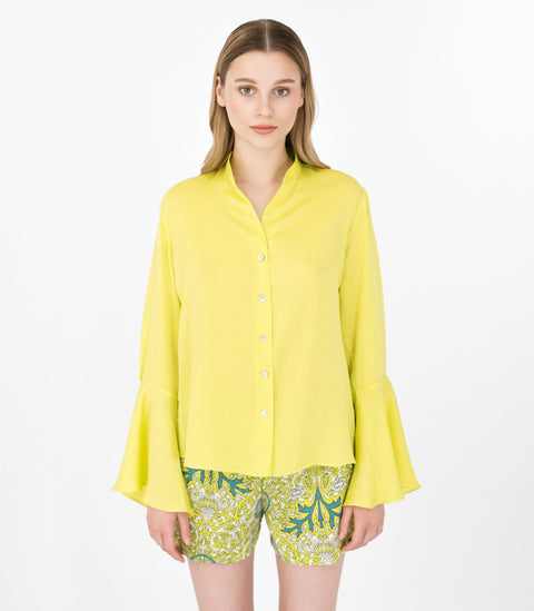 Elizabeth LaGre | Lime Flared Sleeve Shirt