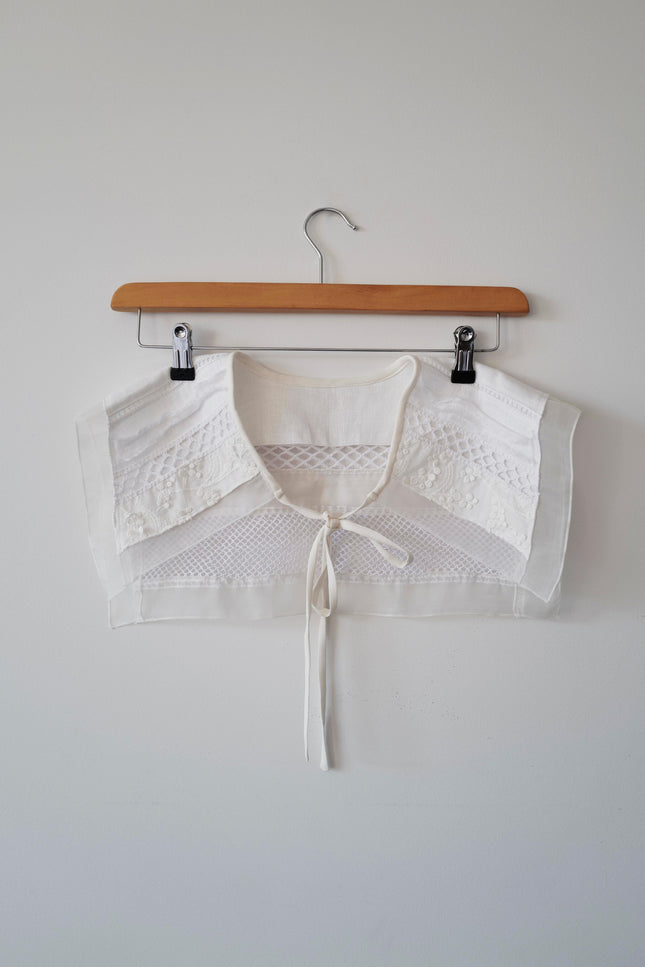 Anna Led | Hand Made Patchwork Collar SS26 In White