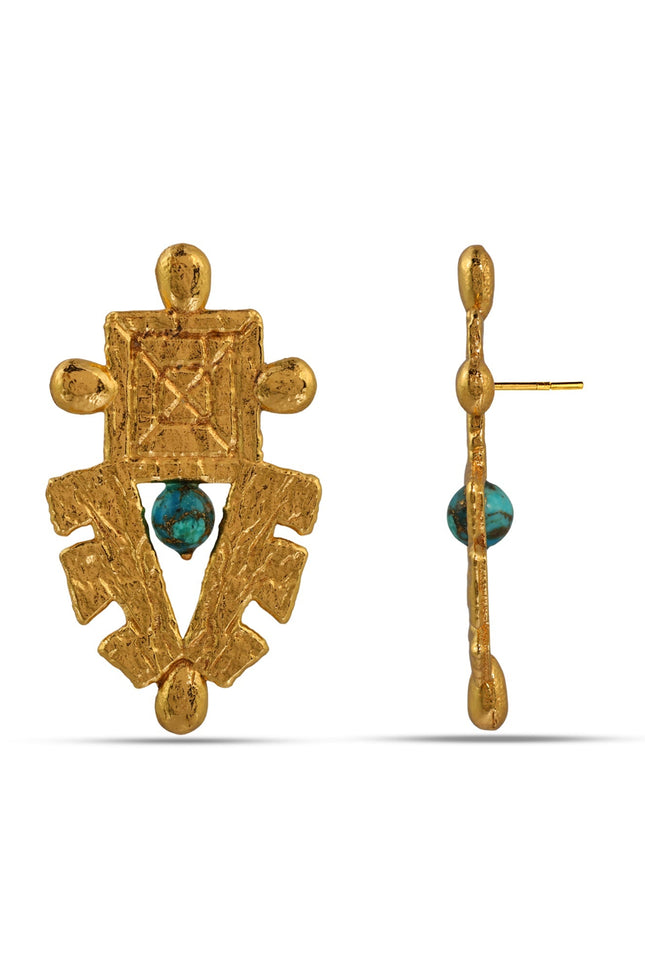 Arvino | Turquoise Sheild Earrings