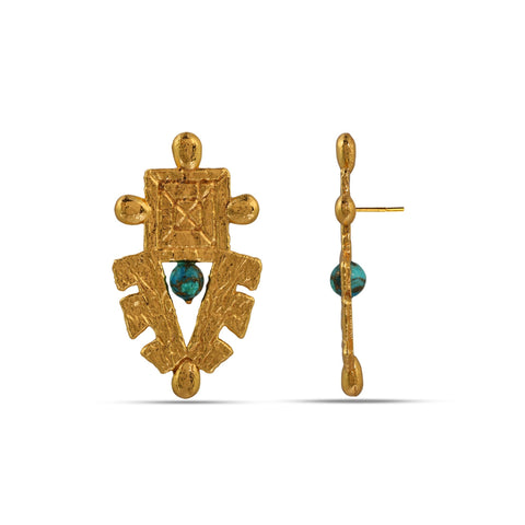 Arvino | Turquoise Sheild Earrings