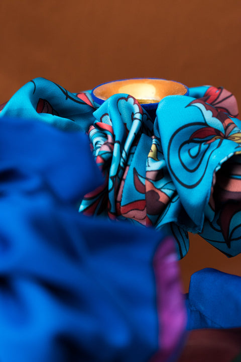 Janara Jones | Zestaw niebieski kwiatowy