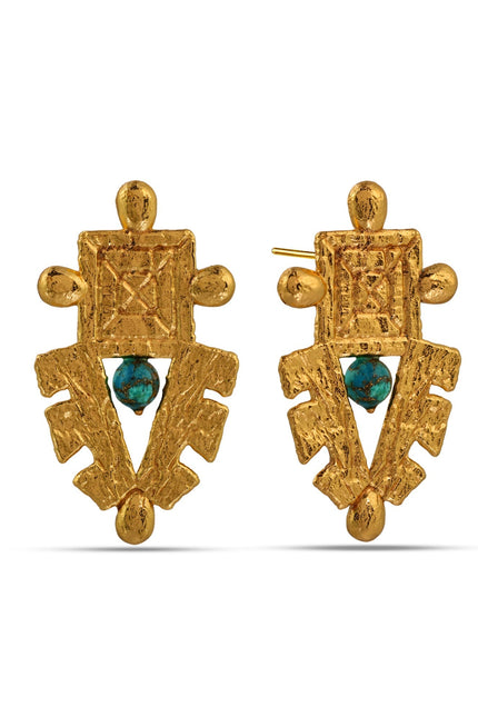 Arvino | Turquoise Sheild Earrings