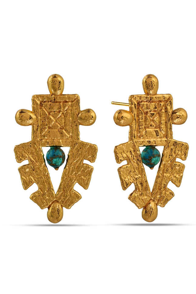 Arvino | Turquoise Sheild Earrings