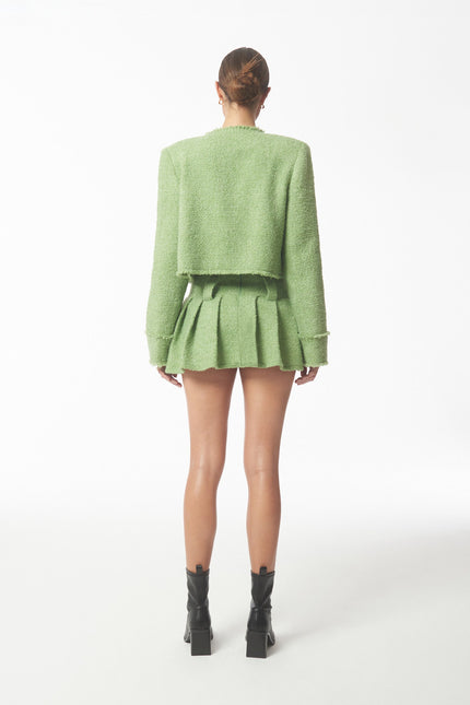 SOUR FIGS Green Bouclé Tweed Jacket