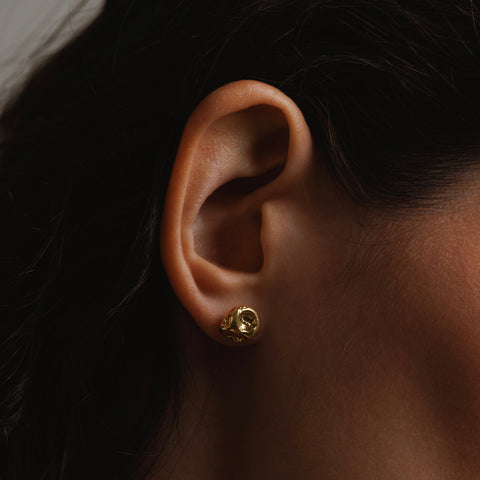 SIMA GINA | Kolczyki Lava Sztyfty Pozłacane