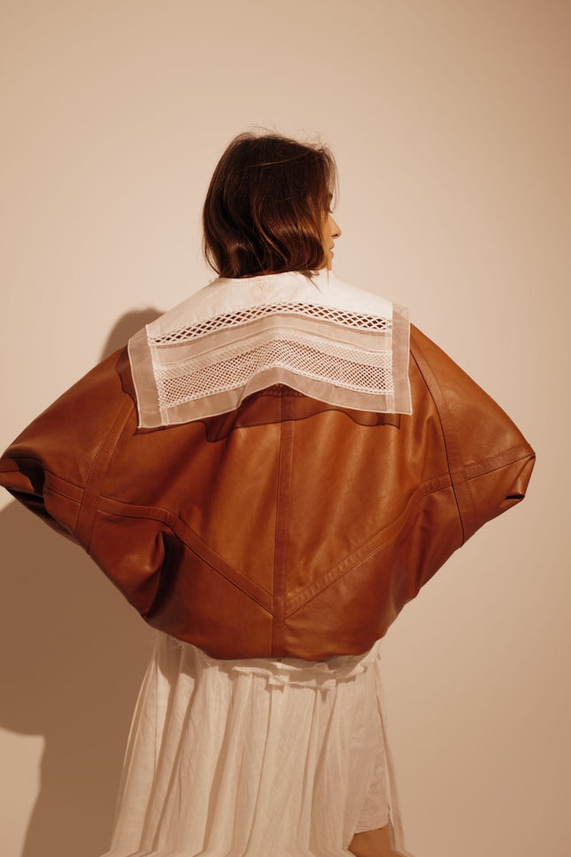 Anna Led | Hand Made Patchwork Collar SS26 In White