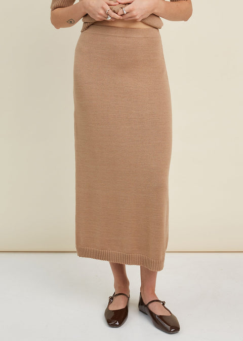 Monala | Merino Wool Skirt in Natural White