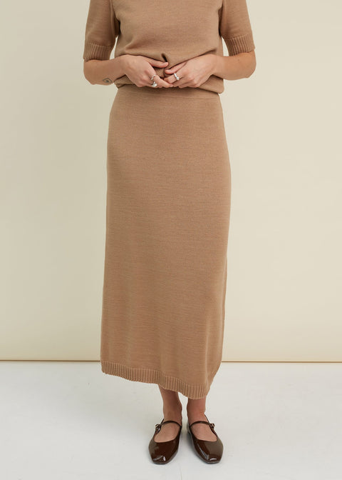 Monala | Merino Wool Skirt in Natural White