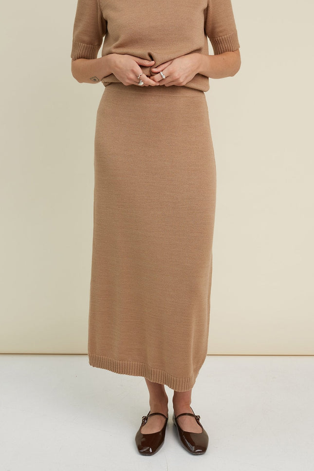 Monala | Merino Wool Skirt in Natural White