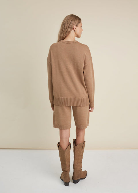 Monala | Sweter z wełny merino z okrągłym dekoltem