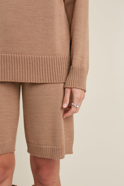 Monala | Crew Neck Merino Wool Knitted Sweater