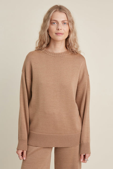Monala | Crew Neck Merino Wool Knitted Sweater