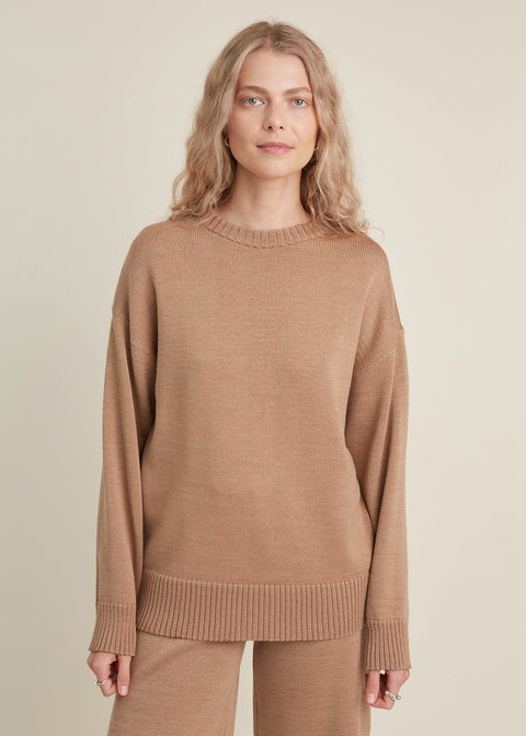 Monala | Sweter z wełny merino z okrągłym dekoltem