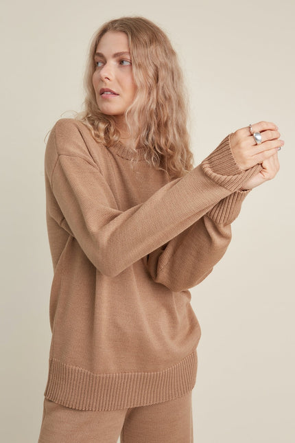 Monala | Crew Neck Merino Wool Knitted Sweater