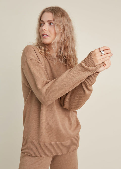 Monala | Sweter z wełny merino z okrągłym dekoltem