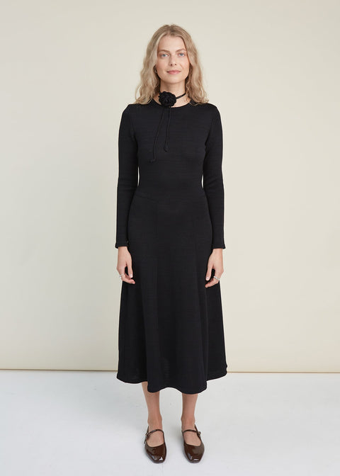 Monala | Midi sukienka z merino w kształcie litery A
