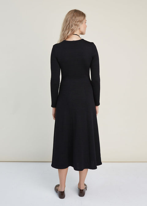 Monala | Midi sukienka z merino w kształcie litery A