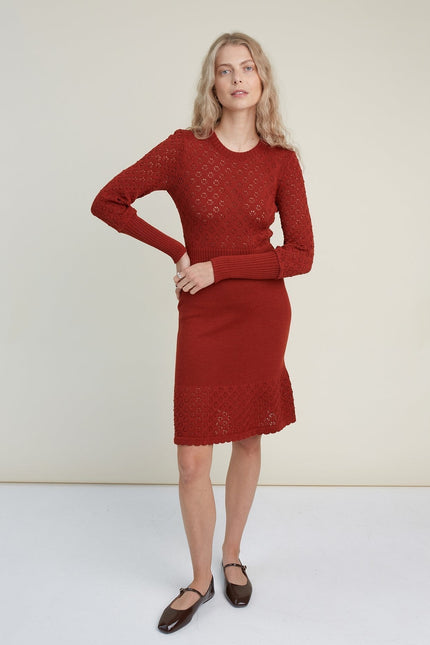 Monala | Lace Knitted Merino Wool Dress