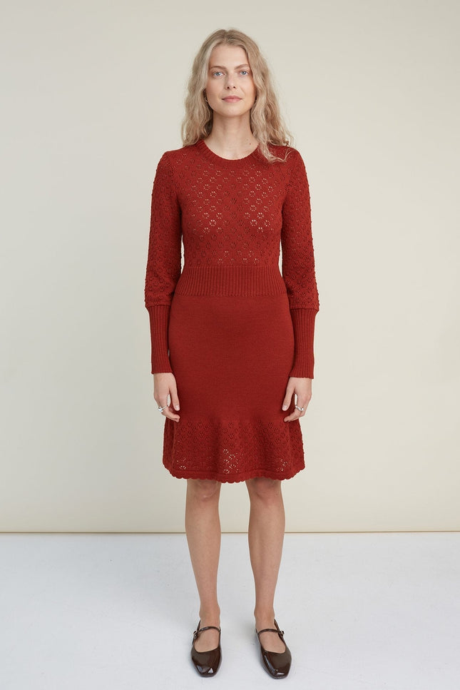 Monala | Lace Knitted Merino Wool Dress