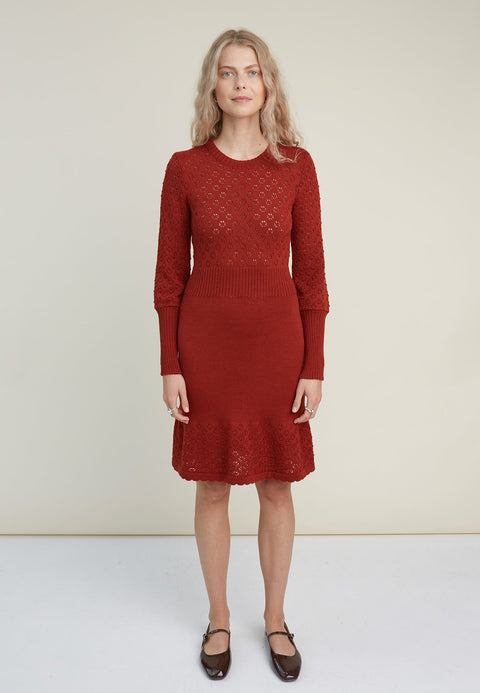 Monala | Sukienka koronkowa z wełny merino