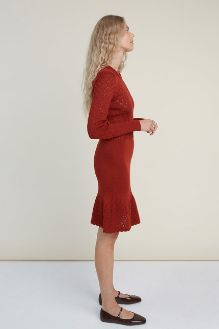 Monala | Lace Knitted Merino Wool Dress