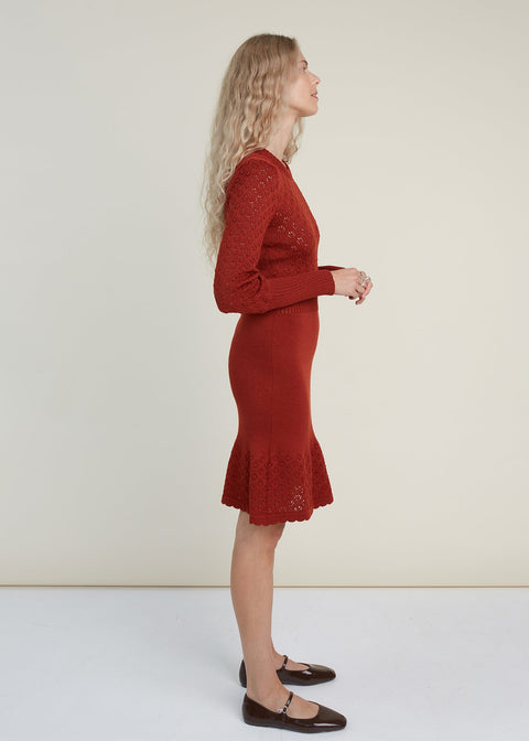 Monala | Sukienka koronkowa z wełny merino