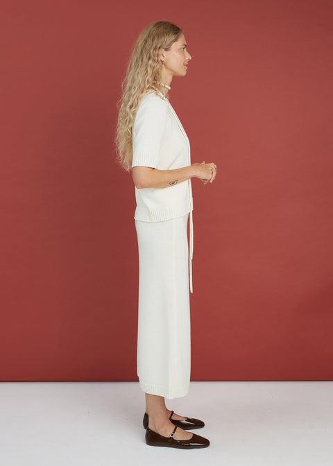 Monala | Merino Wool Skirt in Natural White