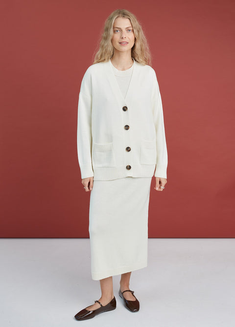 Monala | Merino Wool Skirt in Natural White