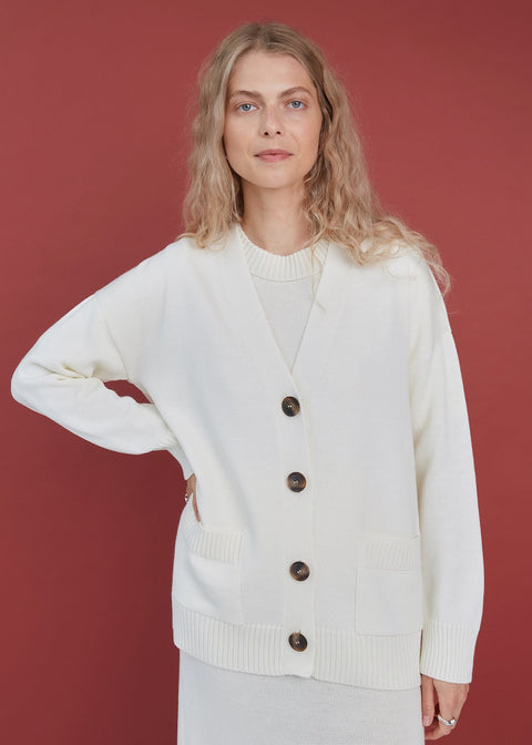 Monala | Kardigan z wełny merino zapinany na guziki