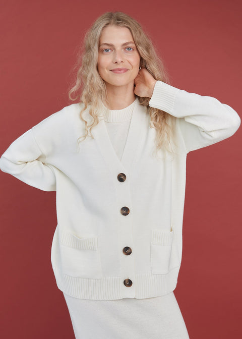 Monala | Kardigan z wełny merino zapinany na guziki