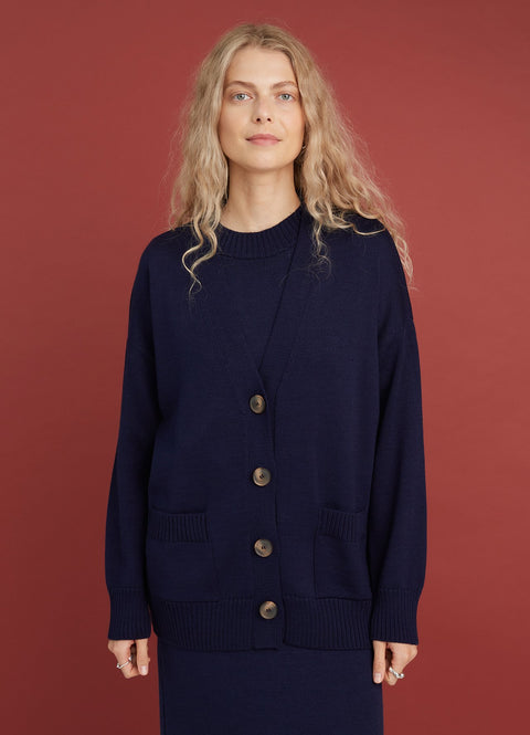 Monala | Kardigan z wełny merino zapinany na guziki