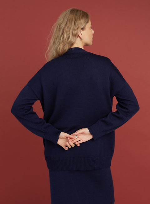 Monala | Kardigan z wełny merino zapinany na guziki