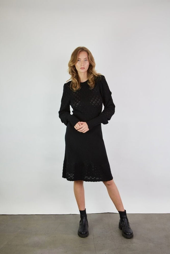 Monala | Lace knitted merino wool dress