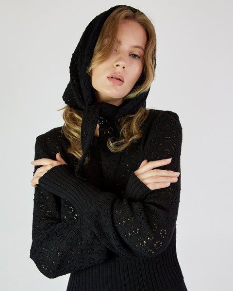 Monala | Lace knitted merino wool dress