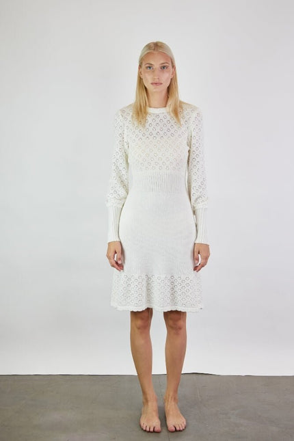 Monala | Lace knitted merino wool dress