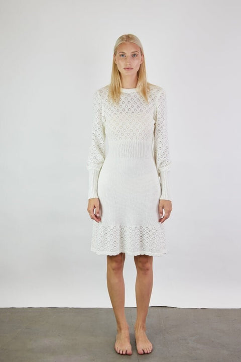 Monala | Lace knitted merino wool dress