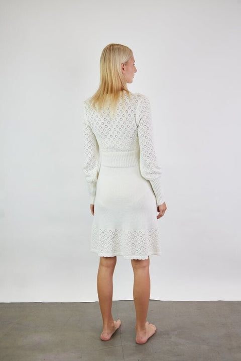 Monala | Lace knitted merino wool dress