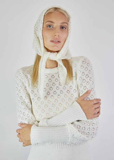 Monala | Lace knitted merino wool dress