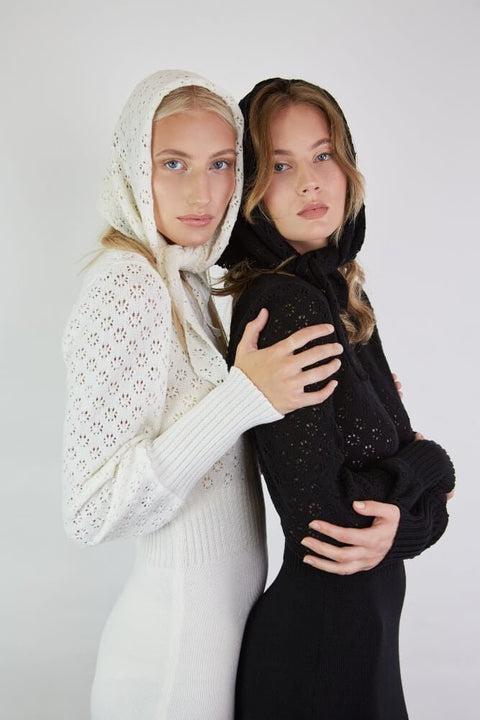 Monala | Lace knitted merino wool dress