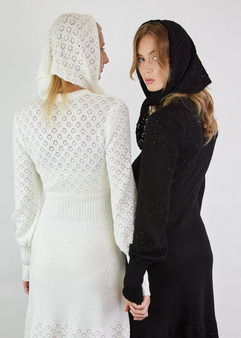 Monala | Lace knitted merino wool dress