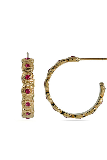 Arvino | Ruby Row Hoop Earring