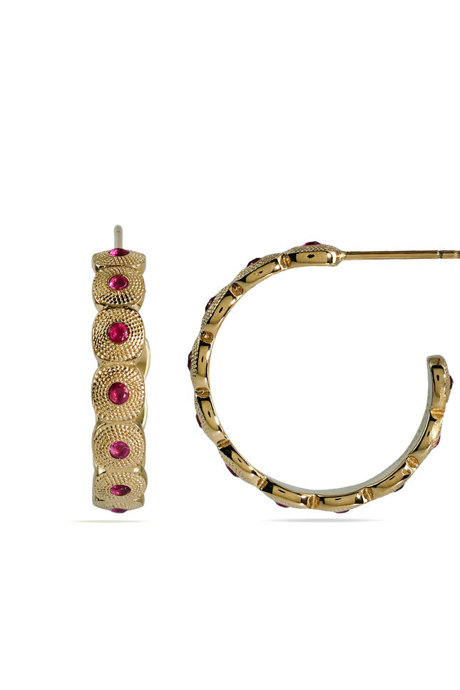 Arvino | Ruby Row Hoop Earring