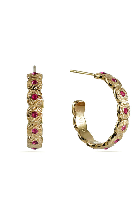 Arvino | Ruby Row Hoop Earring