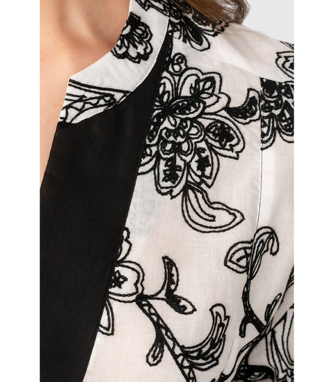 Elizabeth LaGre | Floral Embroidered Kaftan Dress